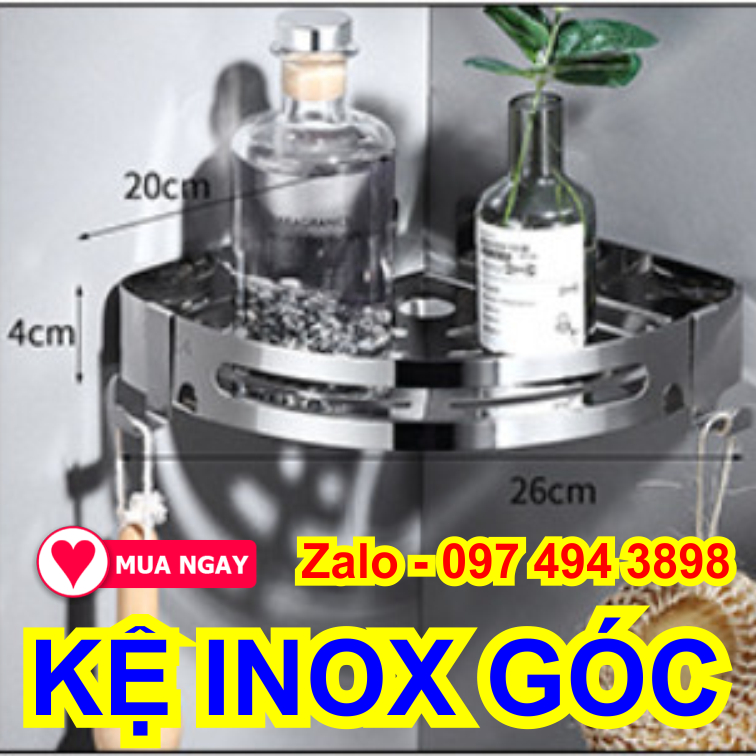 Giá inox gia dụng tiện ích kệ đựng đồ nhà vệ sinh, rửa chén ngăn nắp gọn đẹp sang trọng