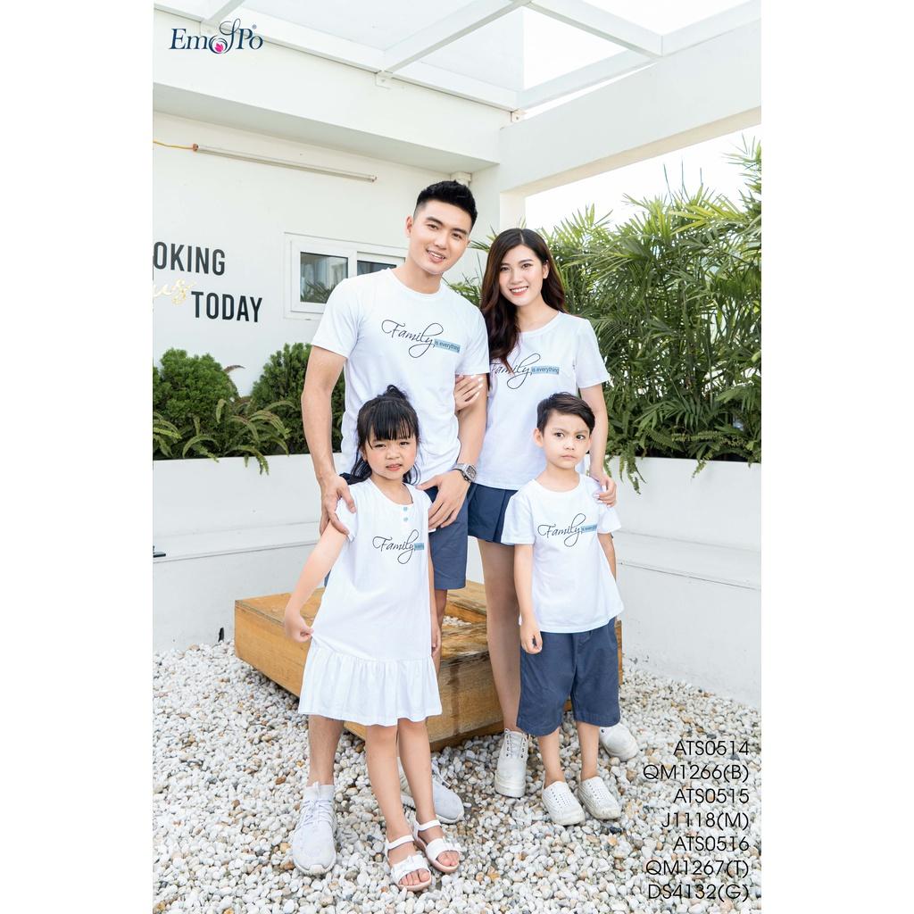 Đầm bé gái Emspo đuôi cá, in chữ Family is every thing DS4132