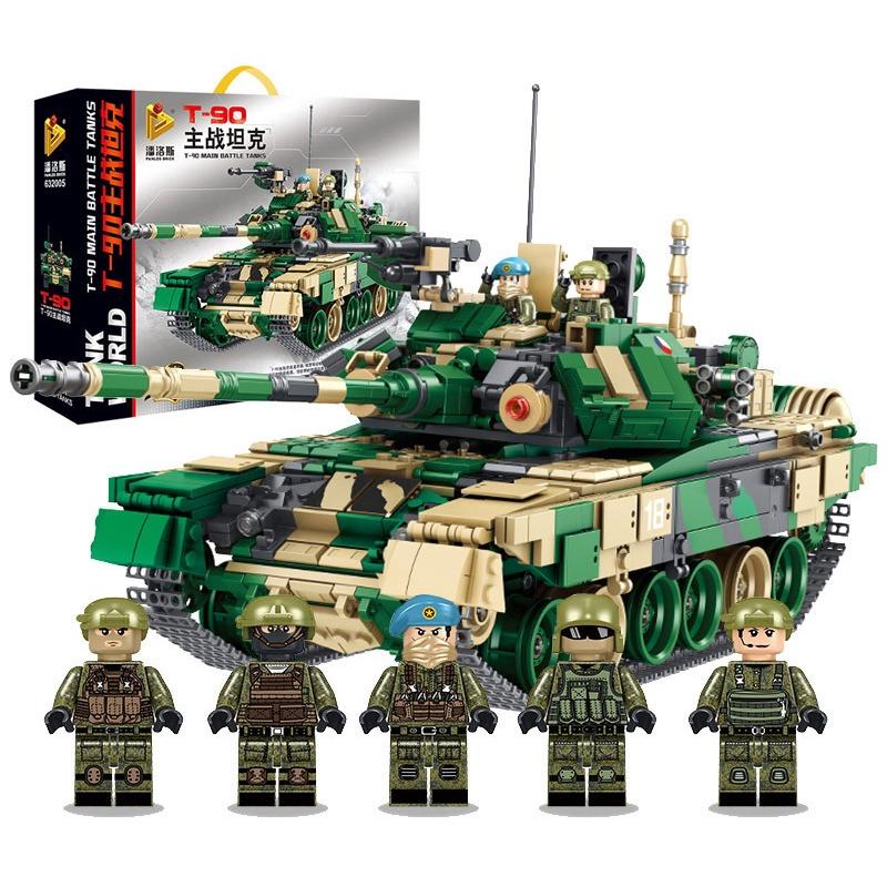 Đồ chơi Lắp ráp Xe tăng Nga T-90, Panlos 632005 Russy Tank Xếp hình thông minh, Mô hình trí tuệ