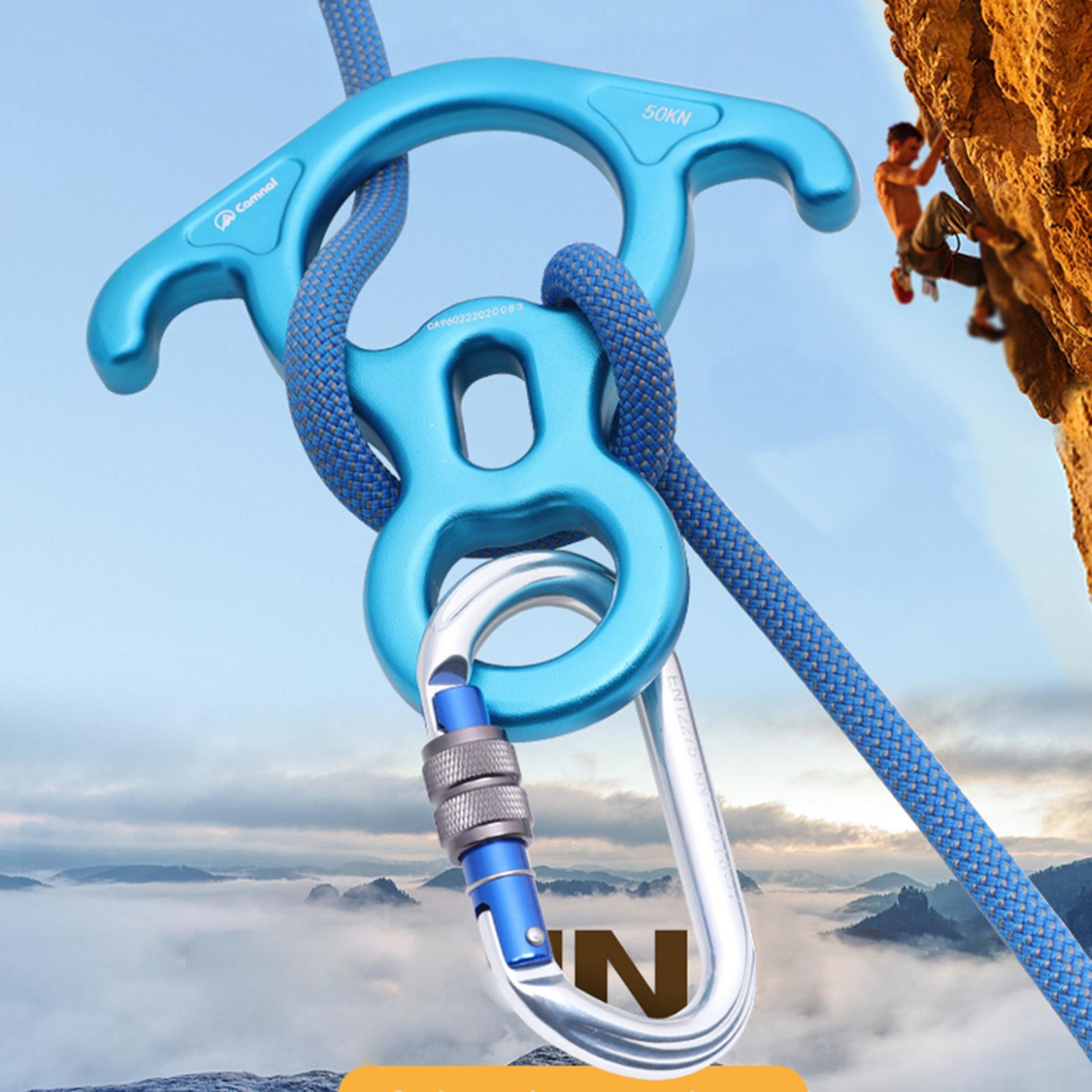 50kN Descender Aluminum Alloy Belay Device Downhill Equipment