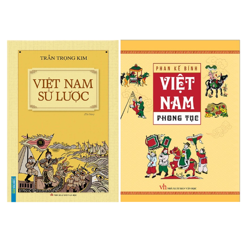 Bộ 2 quyển sử - Việt Nam Sử Lược + Việt Nam Phong Tục