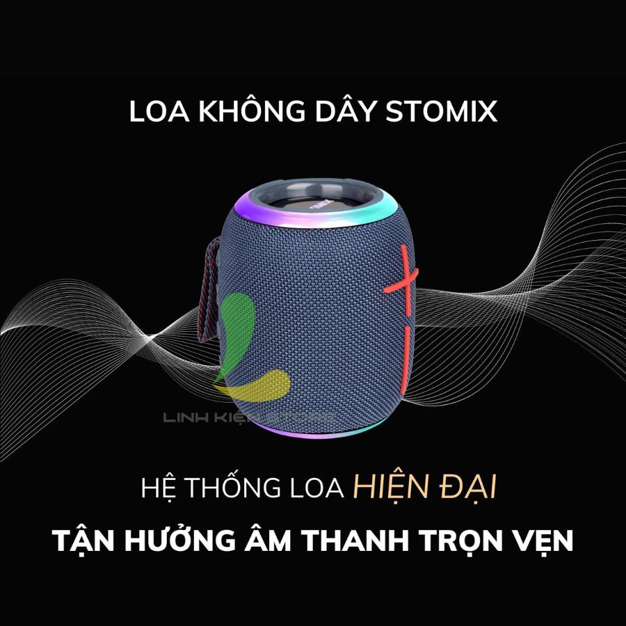 Loa Bluetooth GoChek Stomix C8 - Loa nghe nhạc mini khả năng chống nước IPX7, chuẩn nén âm thanh AAC - Hàng chính hãng