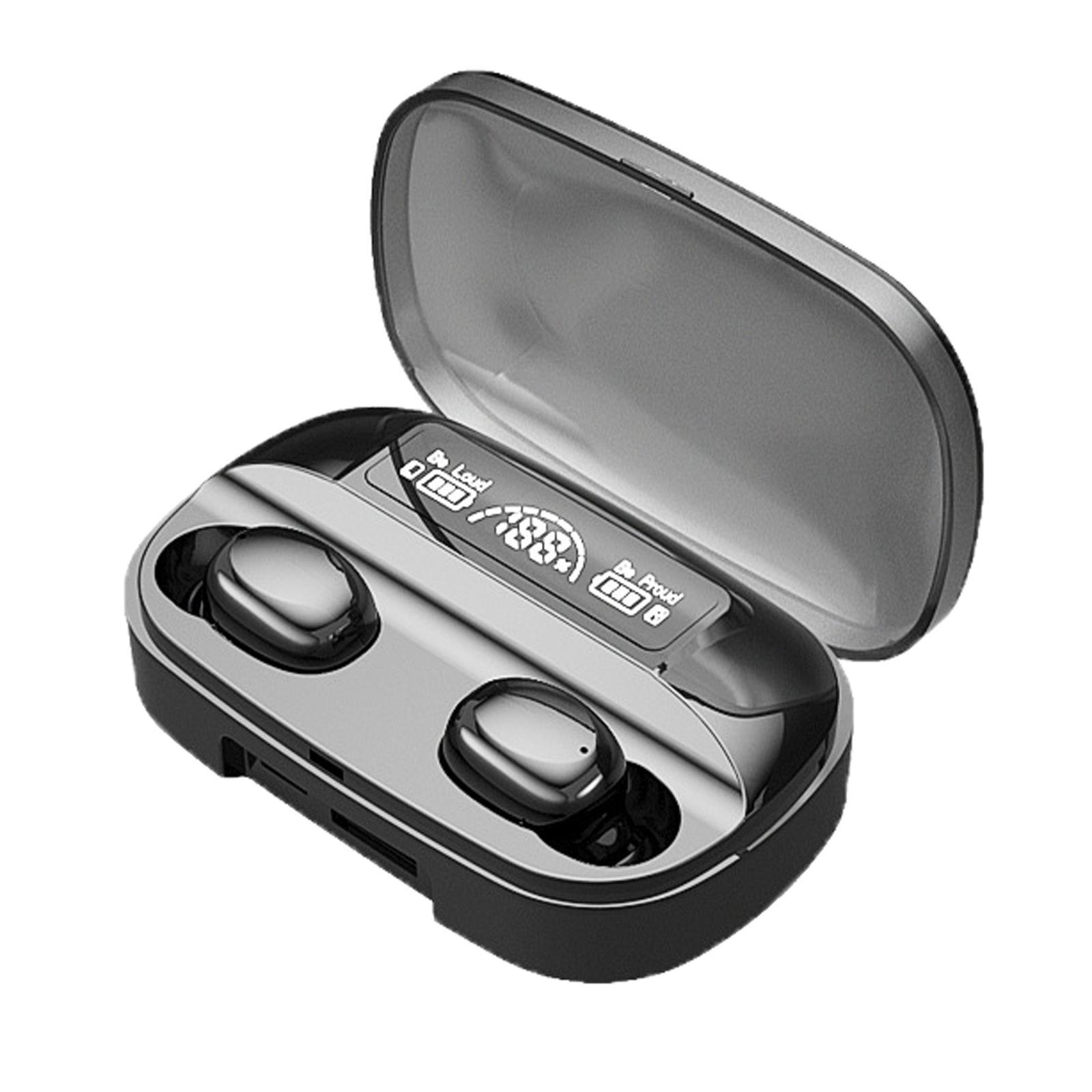 Wireless Headphones Earbuds LED Display HiFi Sound for Phones