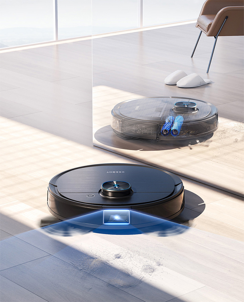 Robot hút bụi lau nhà Ecovacs Deebot T9 Aivi Plus Phiên bản nâng cấp của T8 Aivi Plus Tự dọn hộp rác Lau hút đồng thời Tích hợp lọc không khí và tỏa hương thơm Công nghệ lau rung loại bỏ vi khuẩn Hàng Chính Hãng