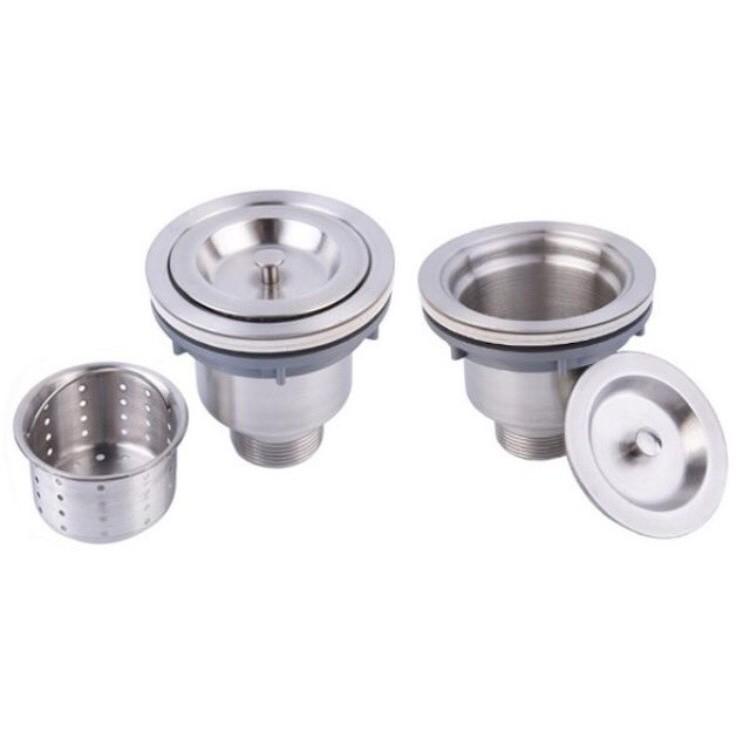 Bộ Lọc Bầu xả chậu rửa chén Inox 304 Phi 140