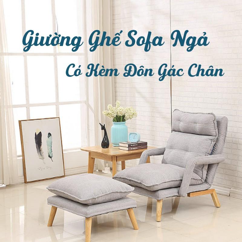 Giường Ghế Thư Giãn Có Đôn Để Chân Sofa Thông Minh Sang Trọng