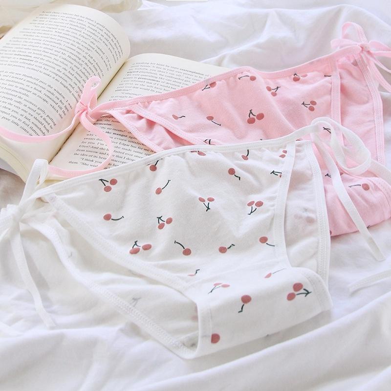 Quần Lót Nữ Cotton Hình Cherry Buộc Dây Hông Thời Trang . Hàng Loại Đẹp.
