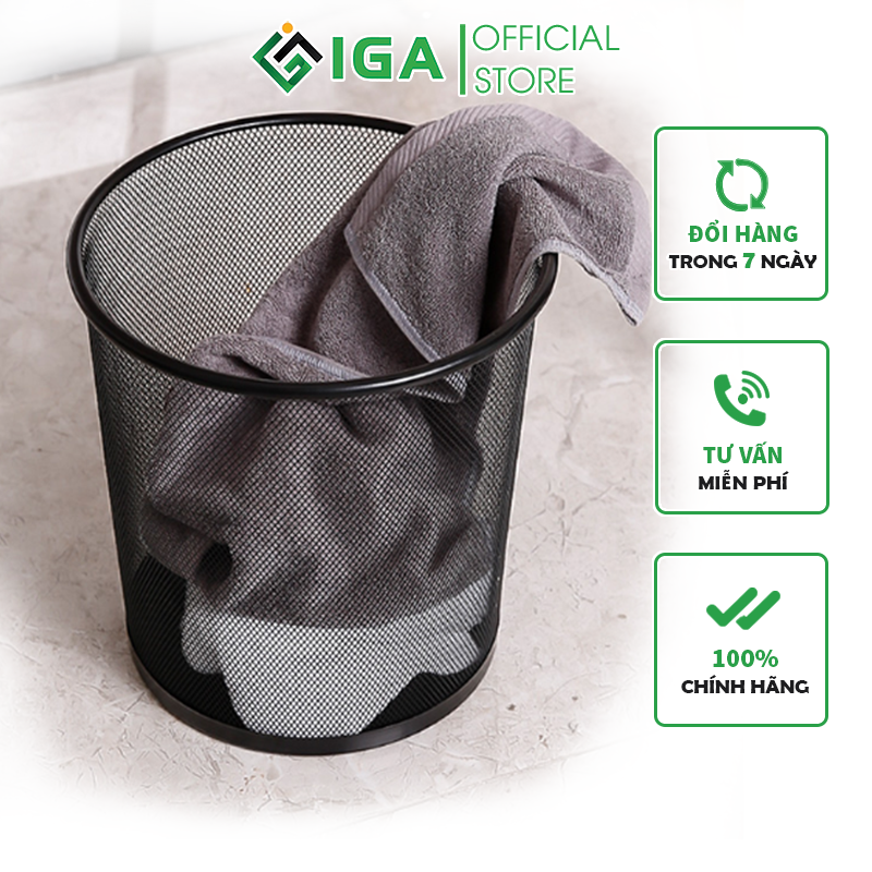 Thùng rác thông minh IGA S Recycle, sọt rác cho văn phòng làm việc - GN40