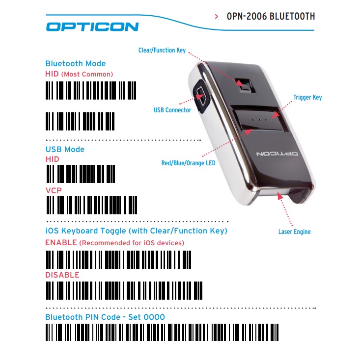 Máy quét mã vạch OPTICON OPN-2006