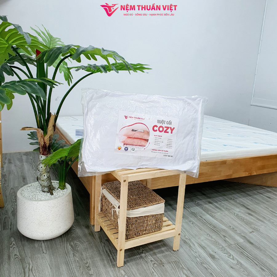 Ruột Gối Nằm Thuần Việt Cozy Trắng Cao Cấp, Êm Ái Vượt Trội, Thoáng Mát