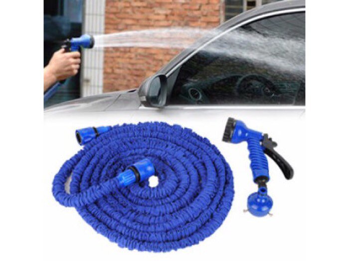 Bộ vòi xịt nước thông minh giãn nở, Bộ vòi rửa xe, tưới cây giãn nở. Ống nước co giãn đa năng 15m + Tặng 1 Khăn Lâu Tiện Lợi.