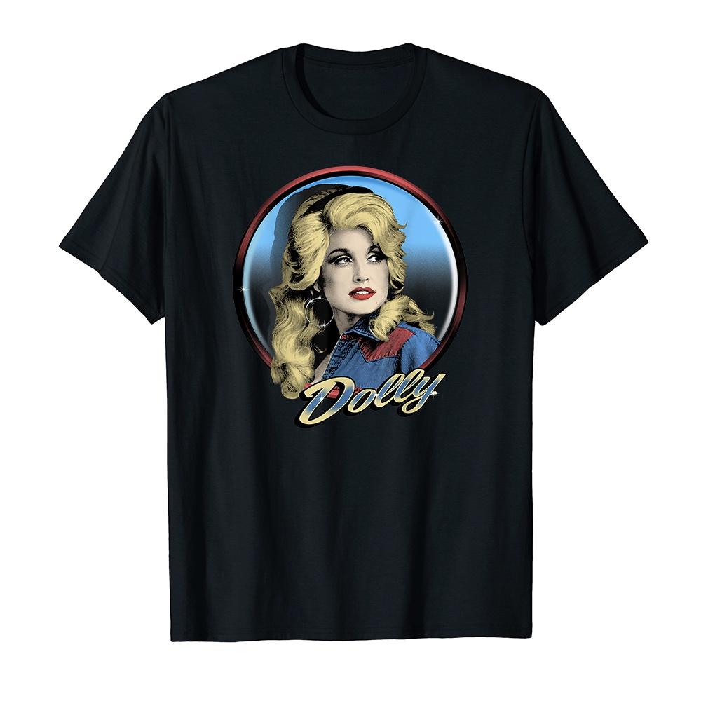Áo thun cotton unisex in hình Dolly Parton Western-8986