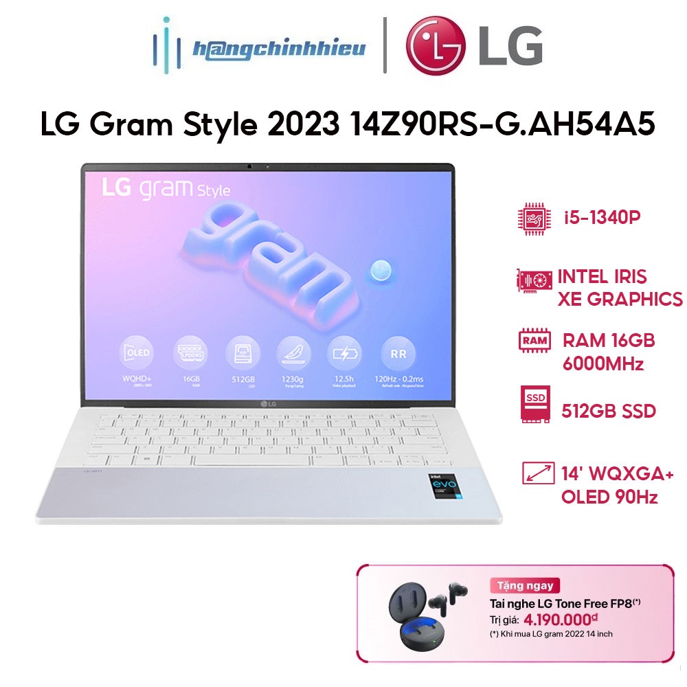 Laptop LG Gram Style 2023 14Z90RS-G.AH54A5 (i5-1340P | 16GB | 512GB | 14' WQXGA+) Hàng chính hãng