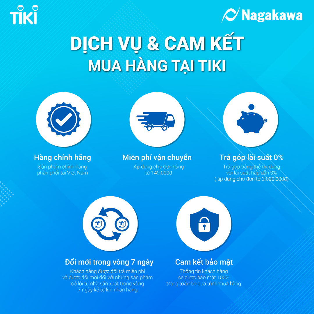 [Nhập CECAMP30KD1 giảm 30K] Nồi Chiên Không Dầu Điện Tử Xoay 360 Độ Nagakawa NAG3303 (9.0 Lít) - Hàng chính hãng