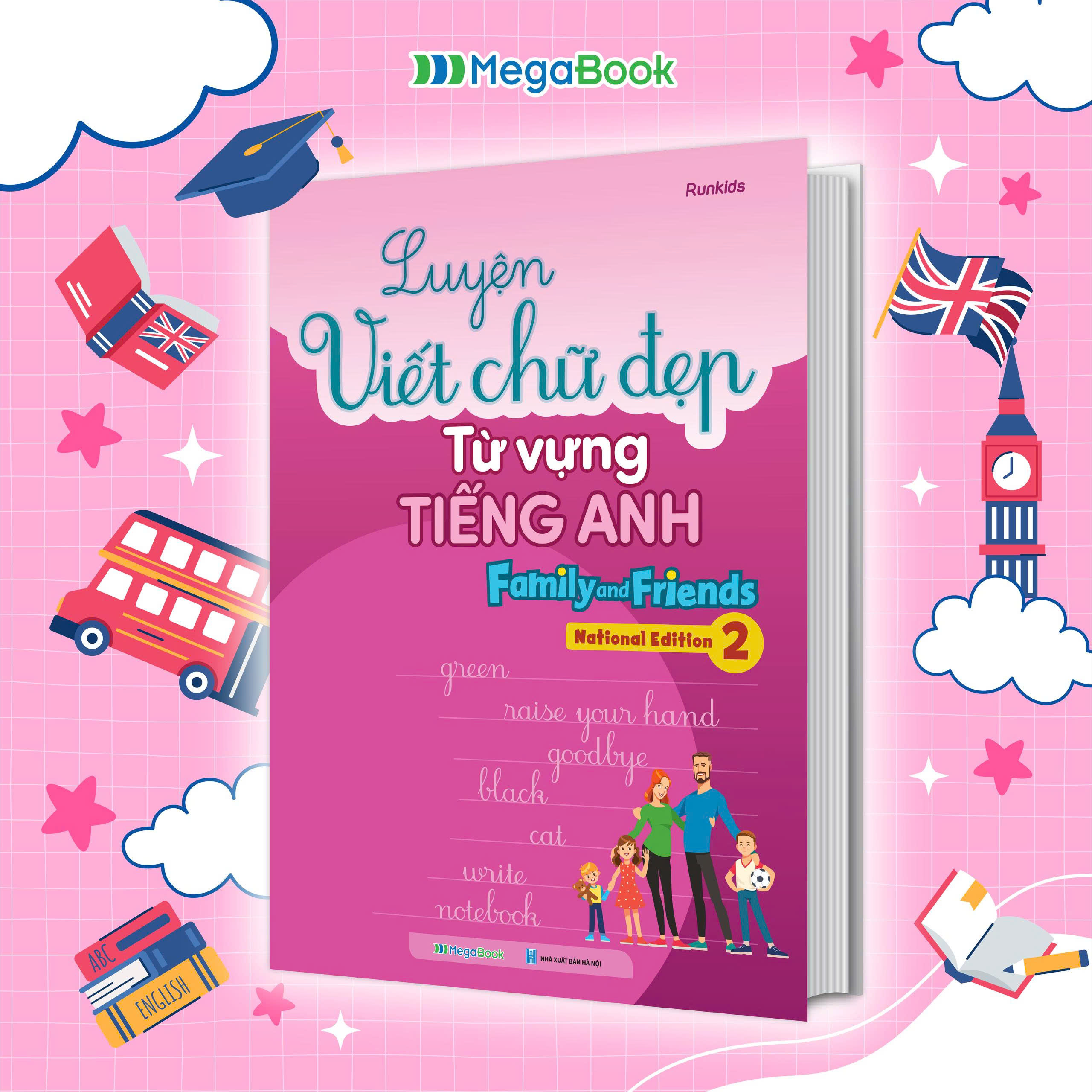 Sách Luyện viết chữ đẹp từ vựng Tiếng Anh Family and Friends - National Edition…
