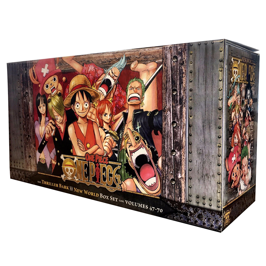 [Hàng thanh lý miễn đổi trả] One Piece Box Set 3: Thriller Bark To New World, Volumes 47-70 With Premium - Tiếng Anh