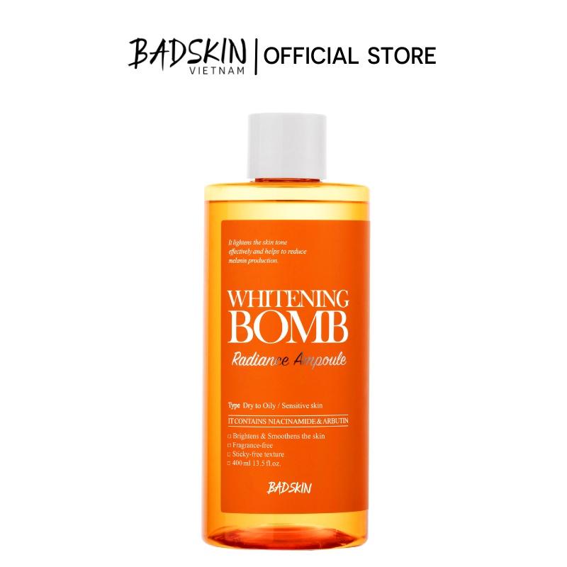 Nước hoa hồng dưỡng trắng da BadSkin Whitening Bomb Radiance Ampoule 400ml