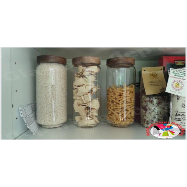 Lọ thủy tinh nắp gỗ tre sang chảnh