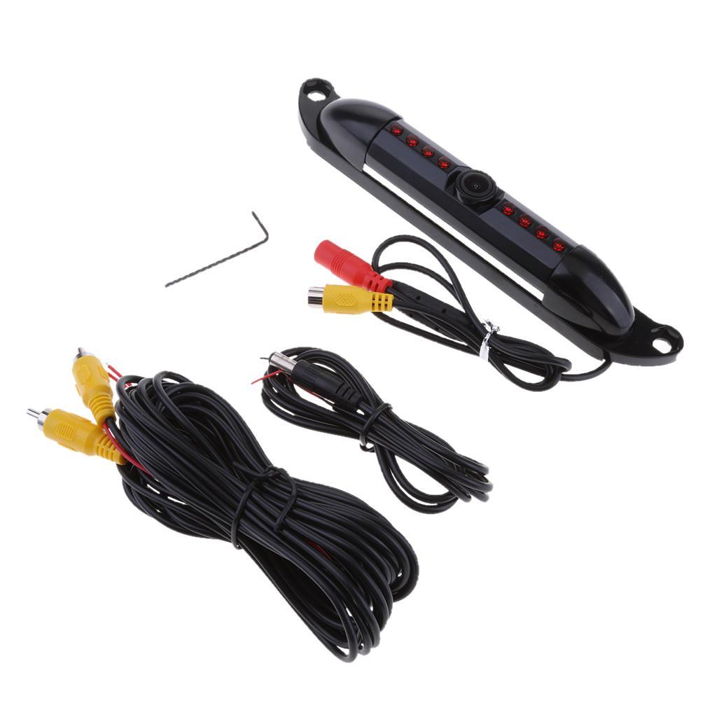 For US License Plate Frame Backup Camera HD Wide Angle Night Vision Rearview Camera,Black 1pcs