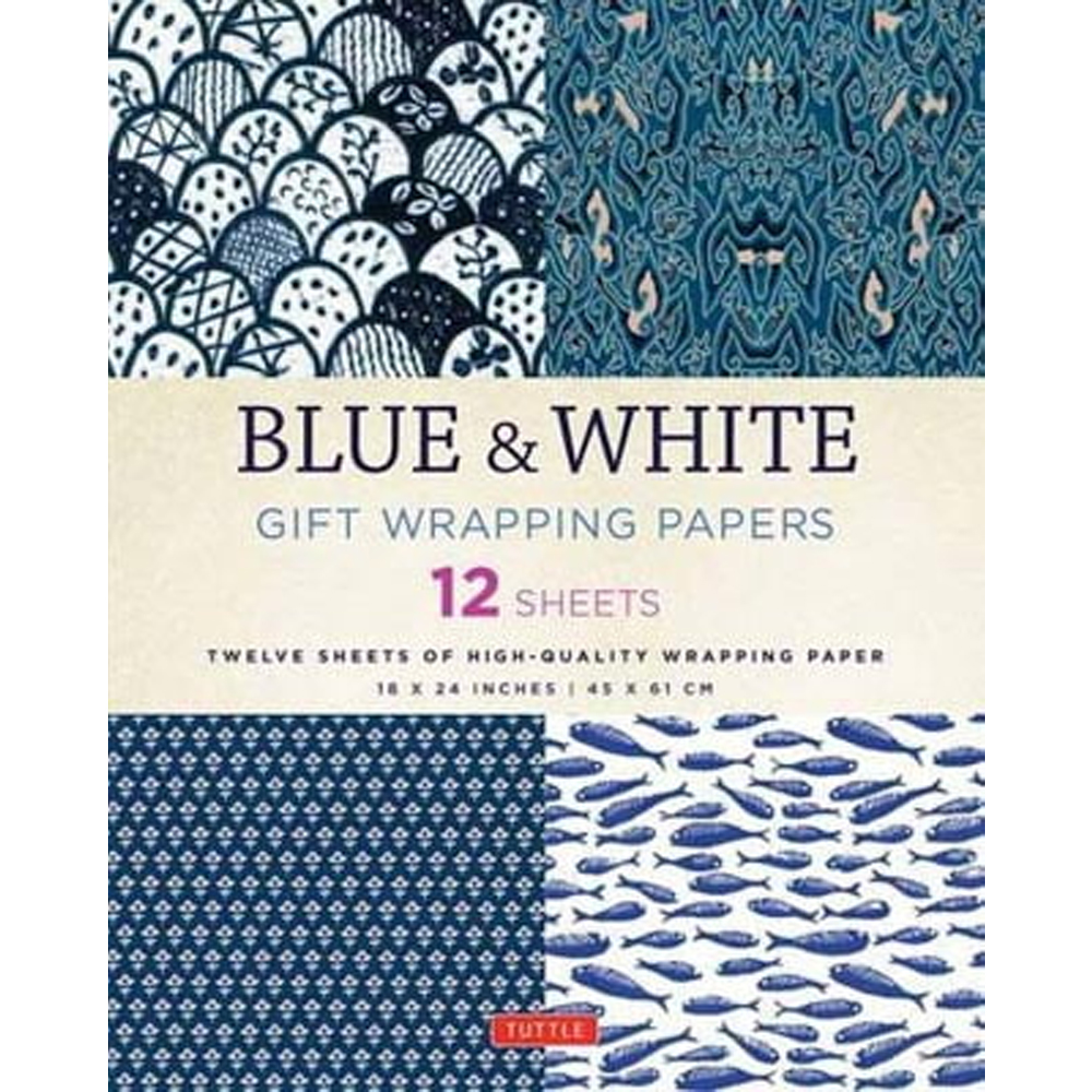 Blue And White Gift Wrapping Papers