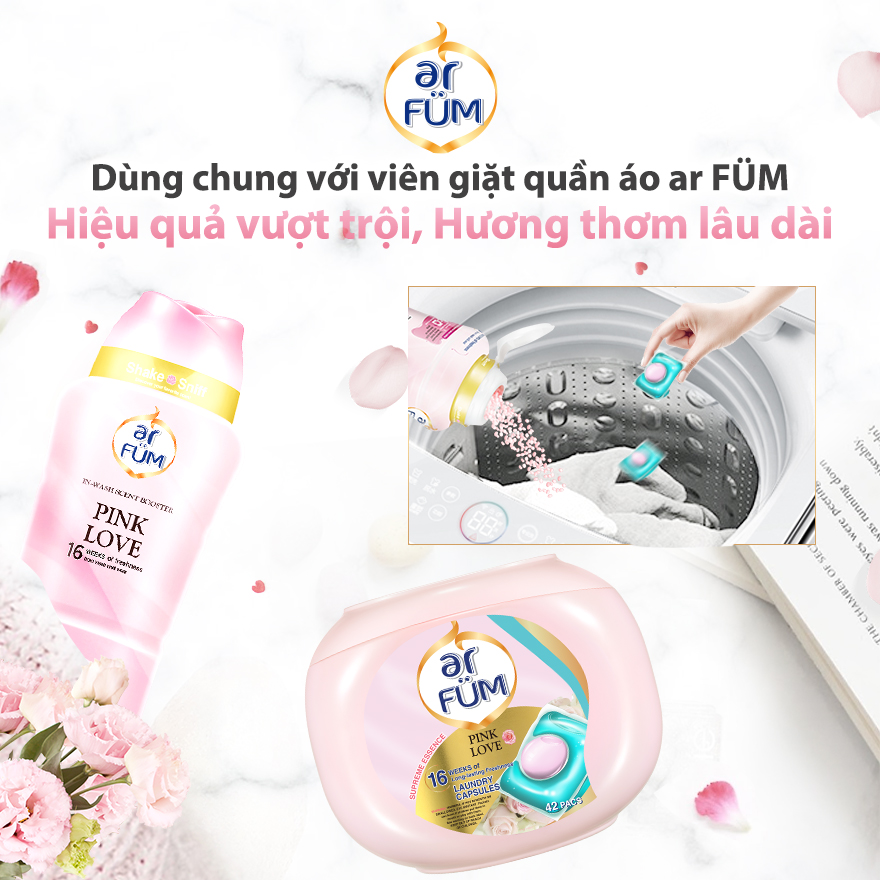 Combo 2 Hạt Xả Thơm Quần Áo Arfum Lưu Hương Tới 16 Tuần, Làm Mềm Vải Và Chống Tĩnh Điện (250gr/Chai