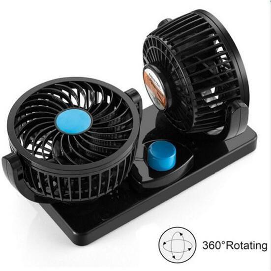 HÀNG HOTQuạt Đôi Mini 360 Độ Để Trong Ô Tô, Để Bàn Làm Việc