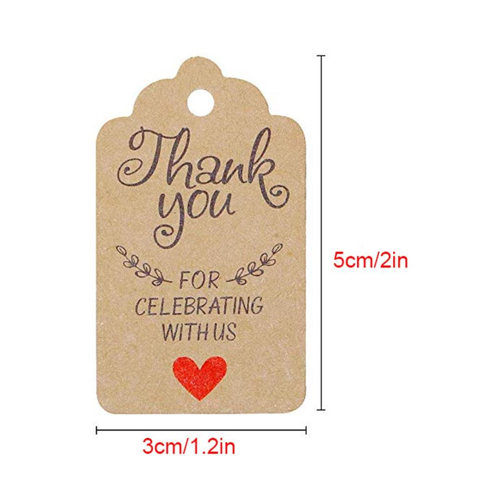 Set 100 thẻ in chữ Thank You có dây 20m tiện dụng