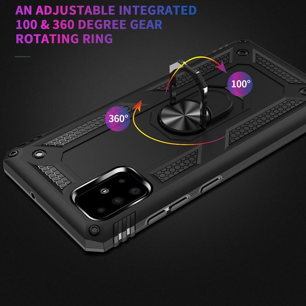 Ốp lưng cho Samsung A51 chống sốc 2 lớp kèm nhẫn iring làm giá đỡ