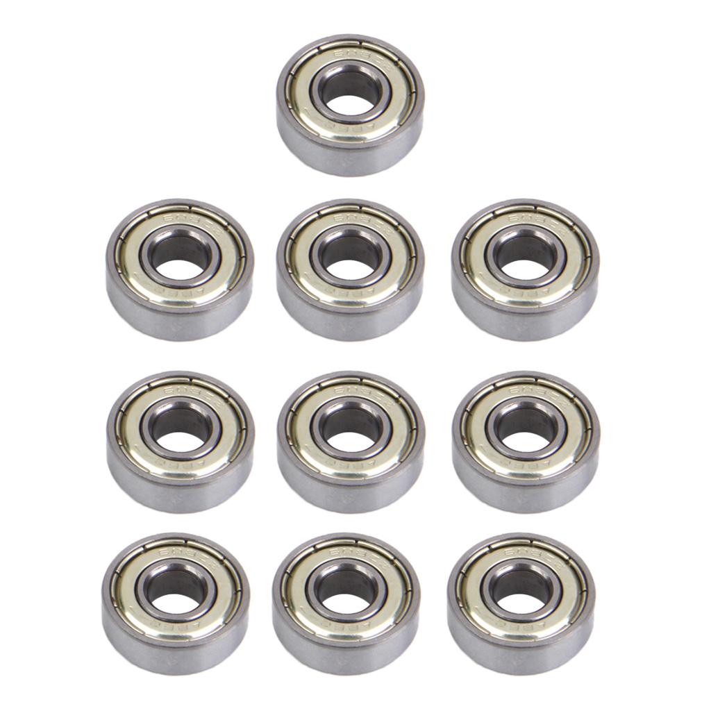 4x10Pcs 608 Skate Ball Bearings for Skateboard Scooter Hockey Silver