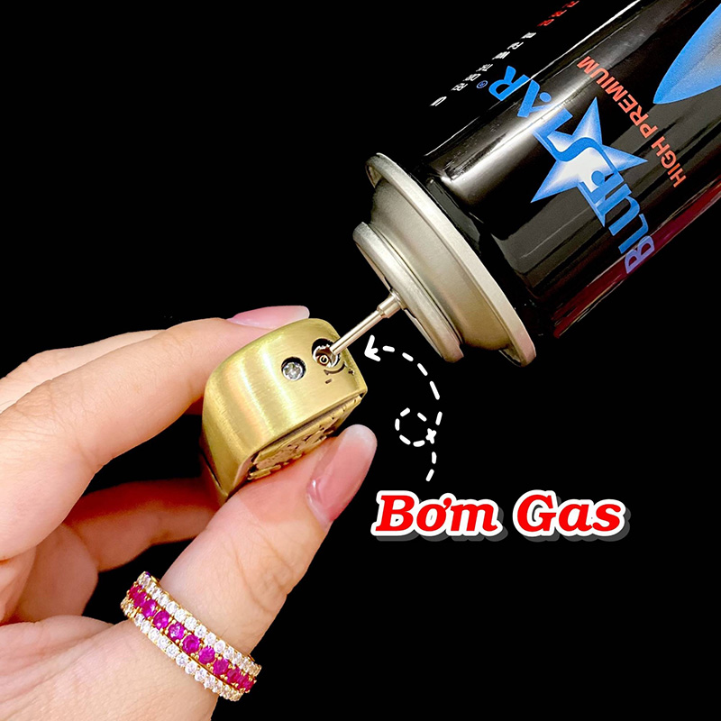 Bật Lửa Khè Khóa Xoay Hình Quan Công - Xài Gas