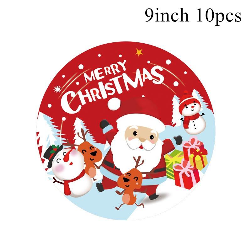 73PCS Trang trí Giáng sinh Bàn Table Paper Paper Cup Paper TOWEL NĂM NĂM TUỔI Tiệc bàn nhựa dùng một lần