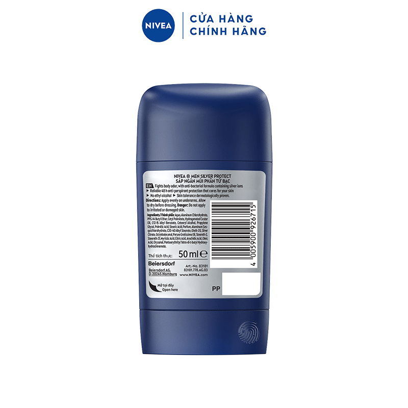 Sáp Ngăn Mùi NIVEA MEN Phân Tử Bạc (50 ml) - 83181