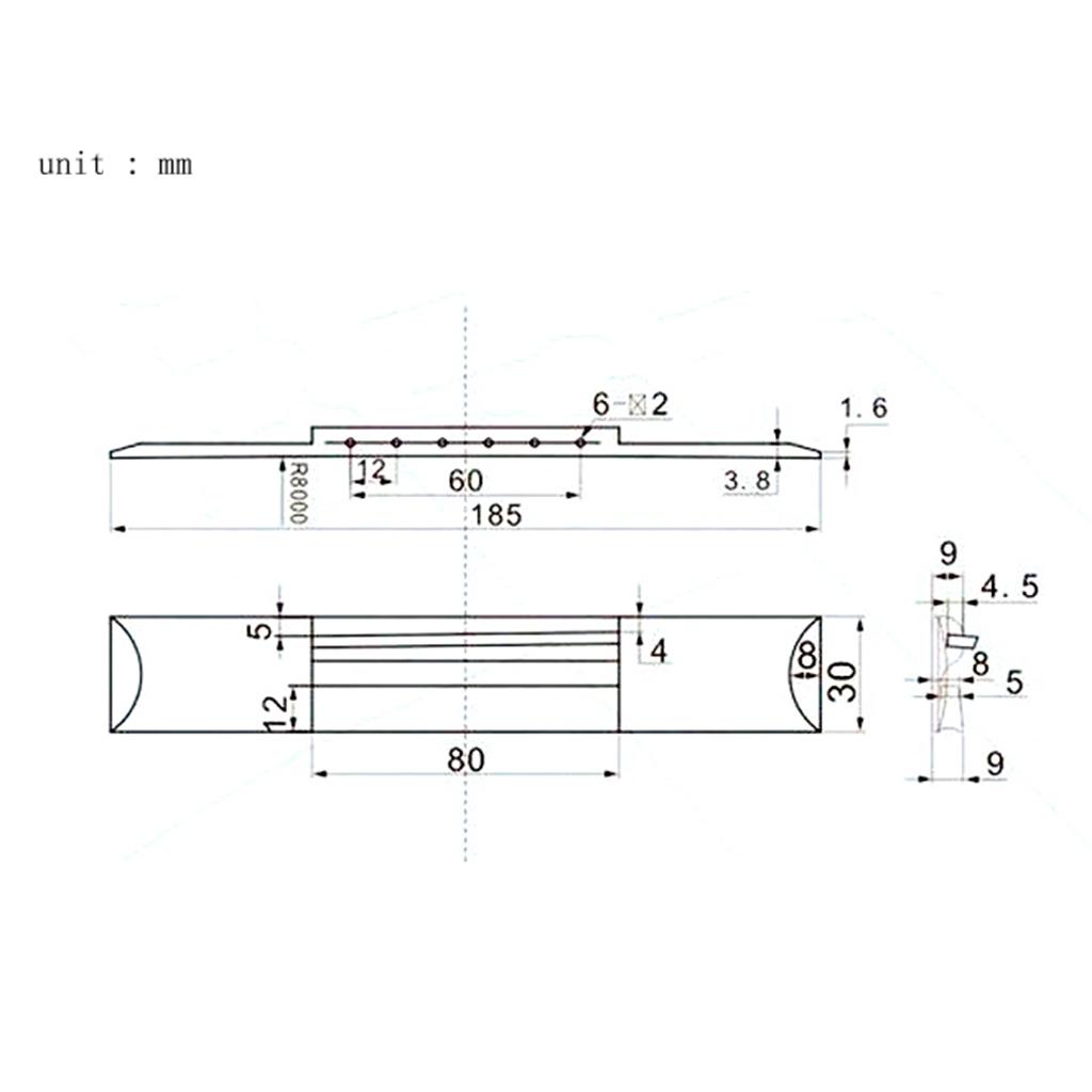 Sunnimix Gỗ Hồng Sắc Guitar Cầu Cho 6 Dây Cổ Điển Acoustic Luthier Dụng Cụ