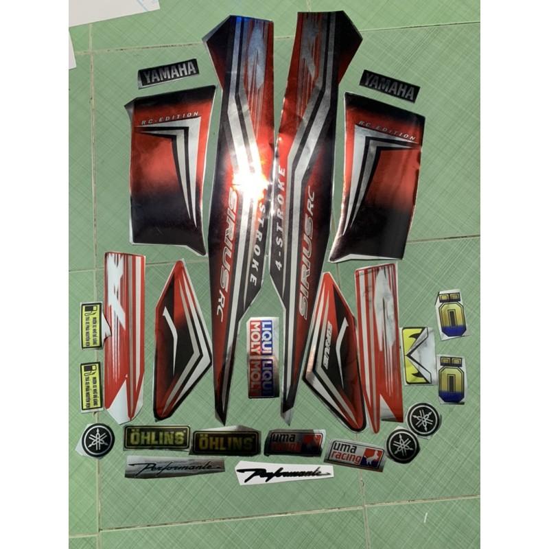 Tem sirius 110 RC đỏ đen crom