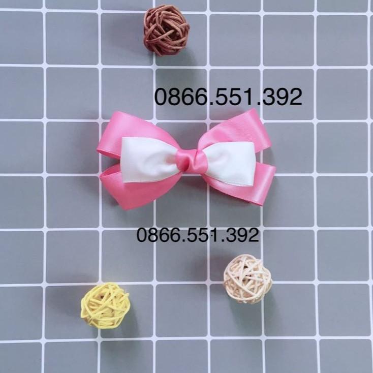 Kẹp tóc nơ cao cấp phối màu nhẹ nhàng/ cột tóc nơ phối màu