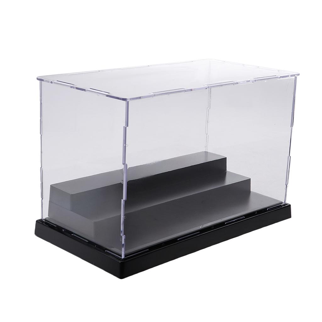 1X Mẫu Búp Bê Màn Hình Hộp Acrylic Chống Bụi Thể Hiện 3 Bước Cho Trang Sức
