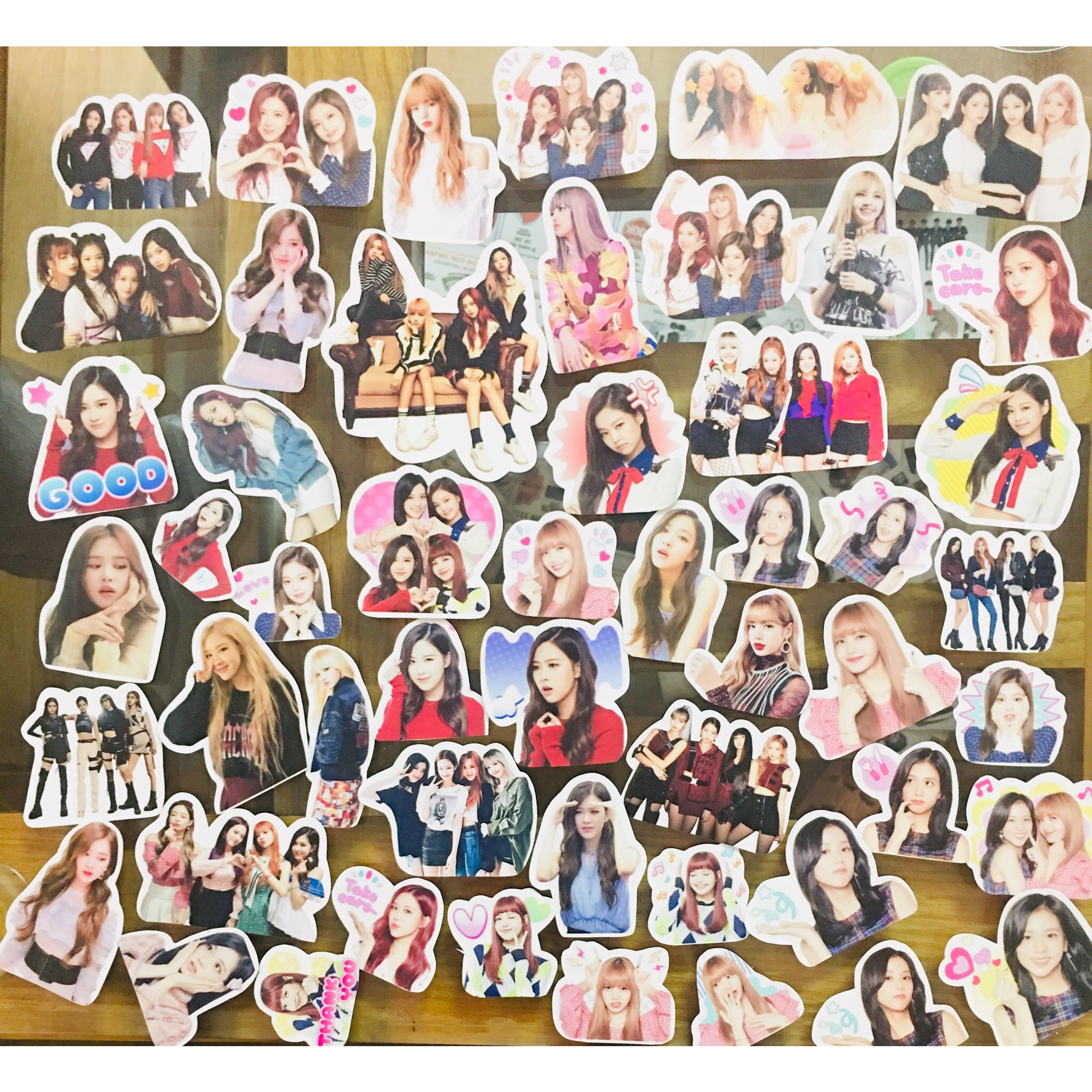 Ảnh sticker BLACKPINK combo 50 cái ảnh nhóm và thành viên