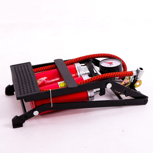 Bơm Đạp Chân Mini Xe Đạp Xe Máy Ô Tô Loại 1 Ống Và 2 Ống Piston Đa Năng