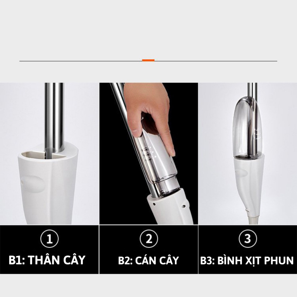 Cây lau nhà phun sương AURORA thông minh , Bộ chổi lau nhà đa năng có bình xịt nước lau mọi ngóc ngách
