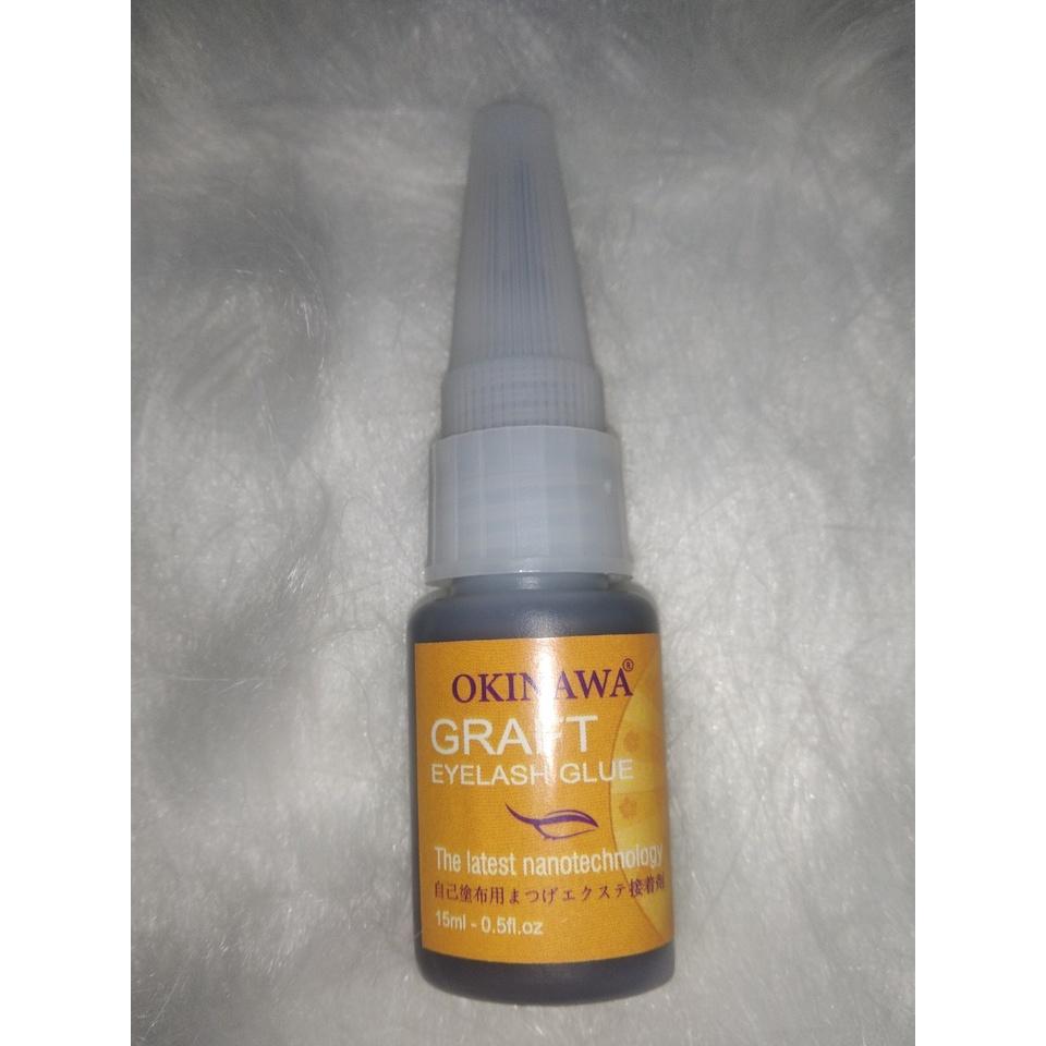 Keo nối mi không cay dạng gel hiệu Okinawa japan hàng xuất khẩu dư thừa nhà máy dung tích 15ml. keo tự nối mở mắt tốt