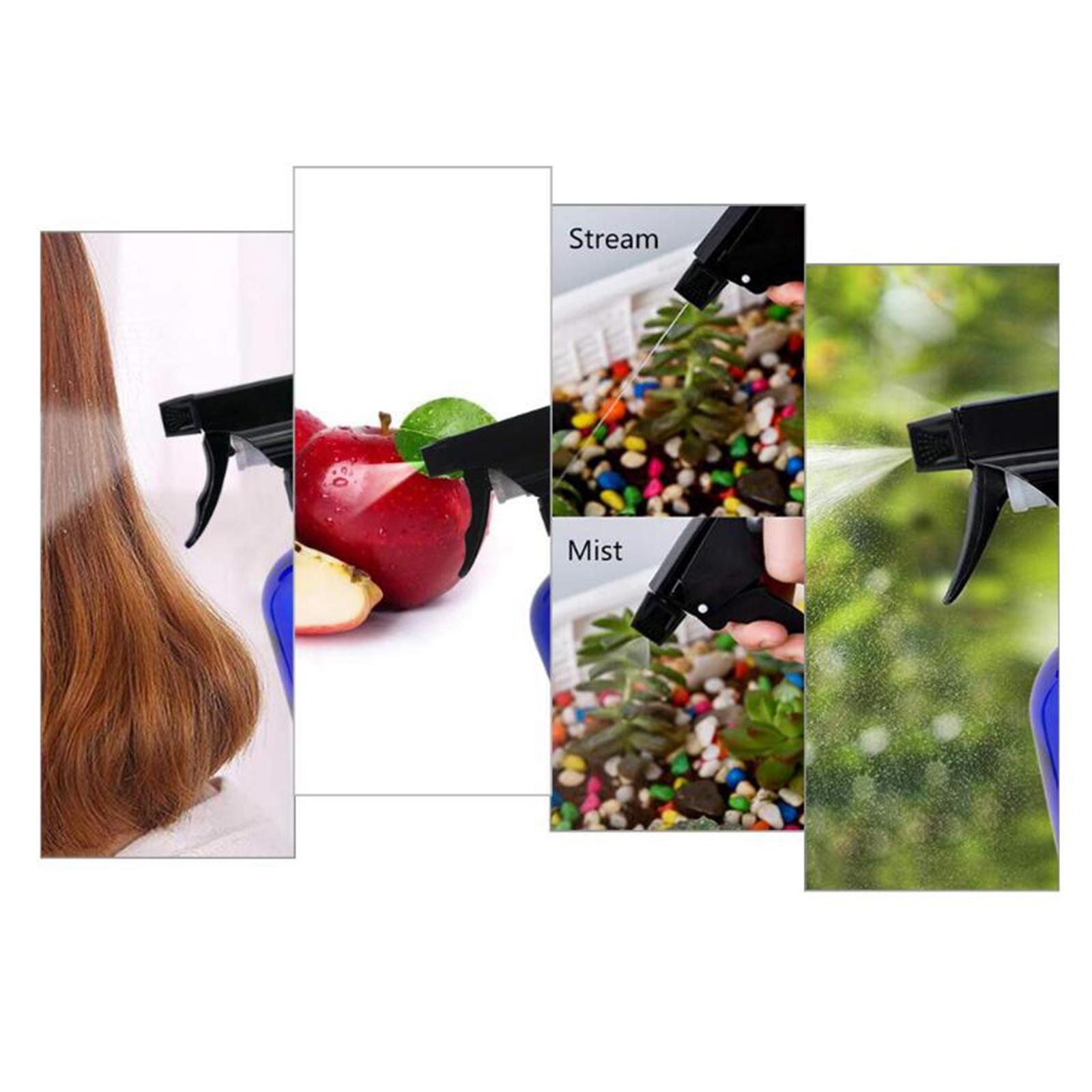 2x2pcs 250/500ml Boston Empty Amber/Blue Glass Spray Bottle Clear  500ml