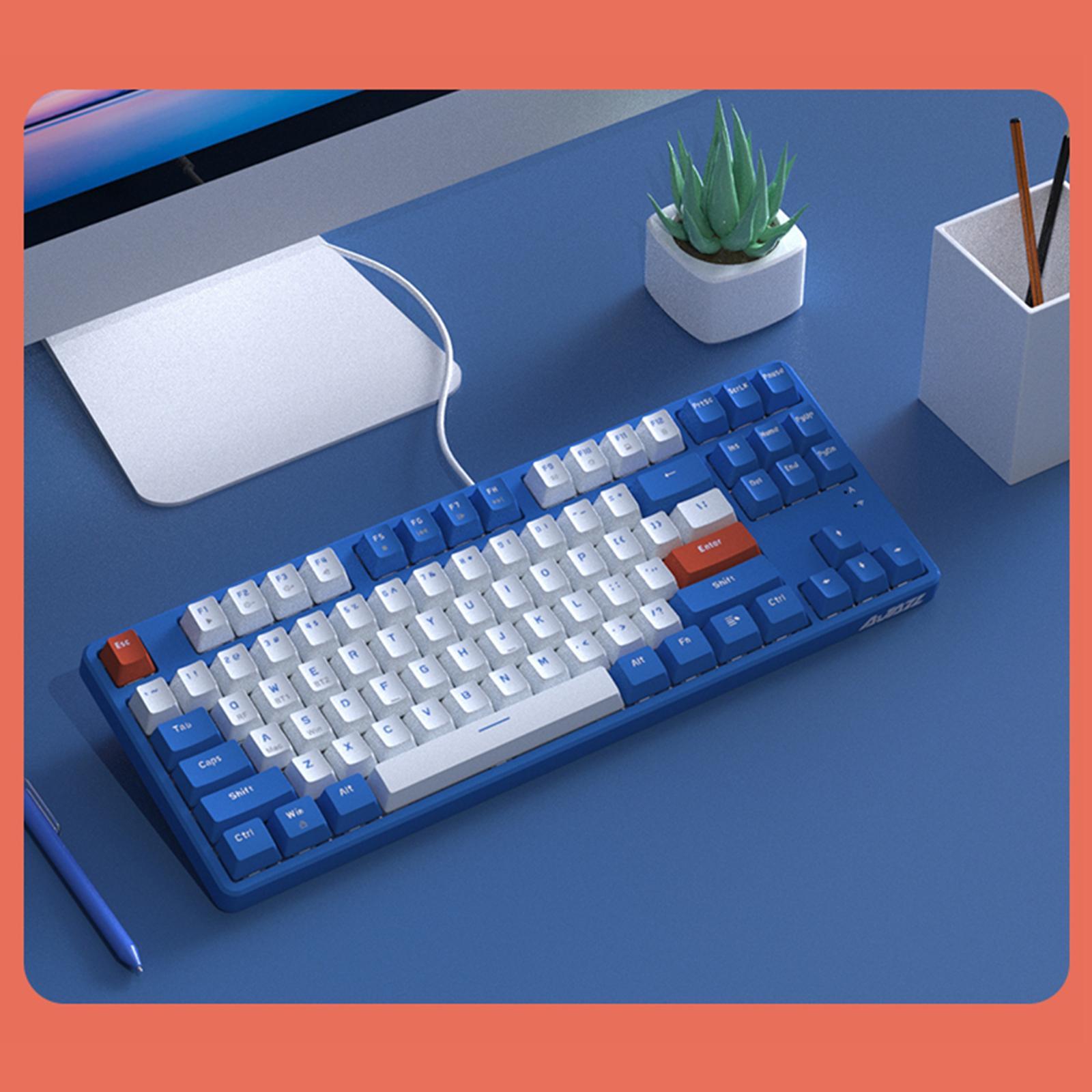 AK871 Mechanical Keyboard with A TKL Layout 87 Keys Wireless Office Keyboard