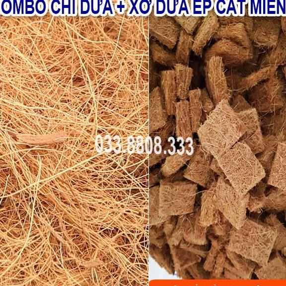 2 Gói Giá Thể Trồng Lan ( Chỉ Dừa $ Thảm Dừa Cắt Miếng) - Vật Tư Nông Nghiệp