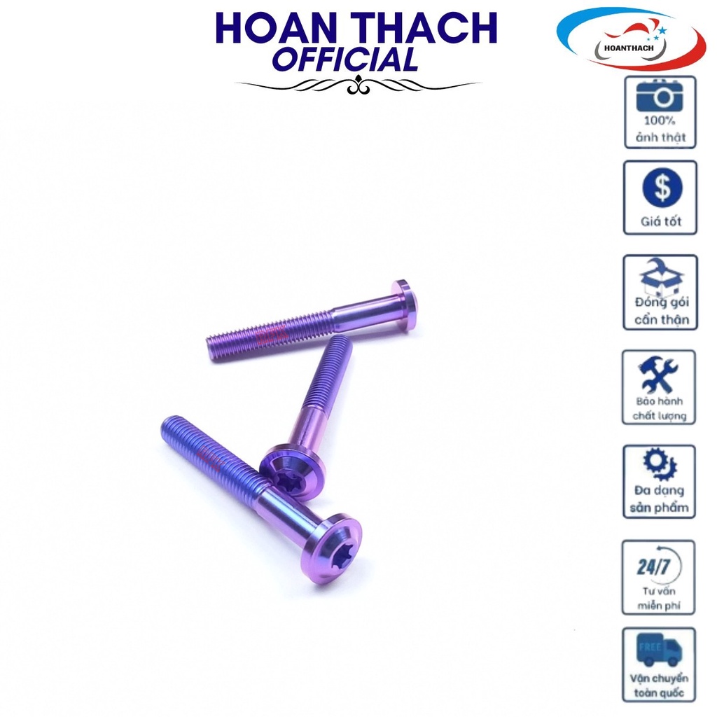 Ốc Gr5 8L60 Đầu Dù Tím dùng cho nhiều dòng xe HOANTHACH SP012507 (giá 1 con)