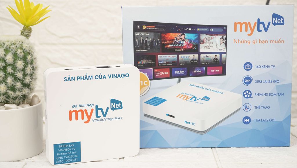 Đầu Android TVbox Mytv net Phiên bản Ram 2G/16G 4G/32G điều khiển IR- Xem 200 Kênh truyền hình miễn phí - Hàng Chính Hãng