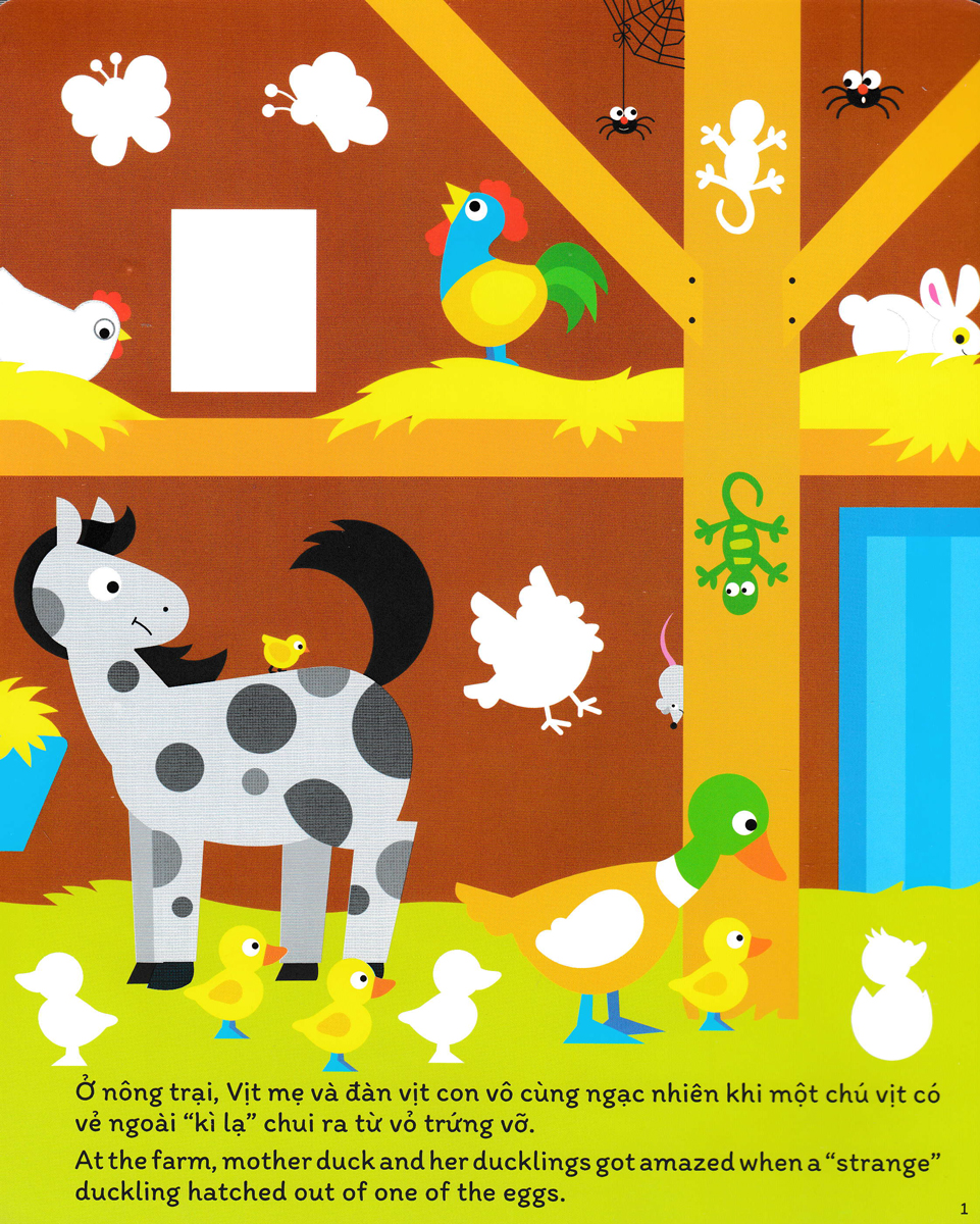 Shiny Stickers: Vịt Con Xấu Xí - Song Ngữ Anh - Việt