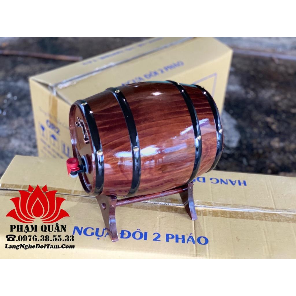 Thùng gỗ đựng rượu vang 5l kèm túi đựng r.u.o.u