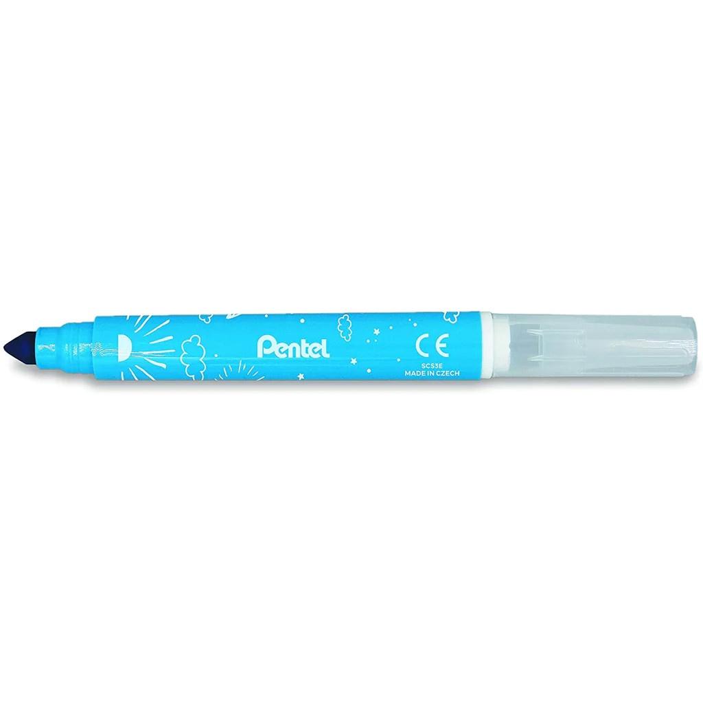 Màu Dạ Màu Pentel SCS3E-8/12 Bộ 18/12 Màu| Thiết Kế Kiểu Dáng Thân Béo| Có Thể Giặt Được