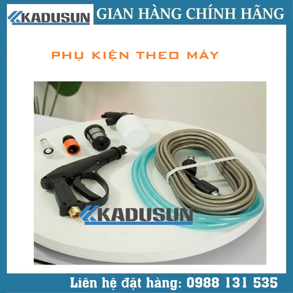 Máy rửa xe áp lực cao Kadusun K2-PXR8 Công suất 2500W chế độ Auto Stop Hàng chính hãng Máy rửa xe Kadusun K2-PXR8