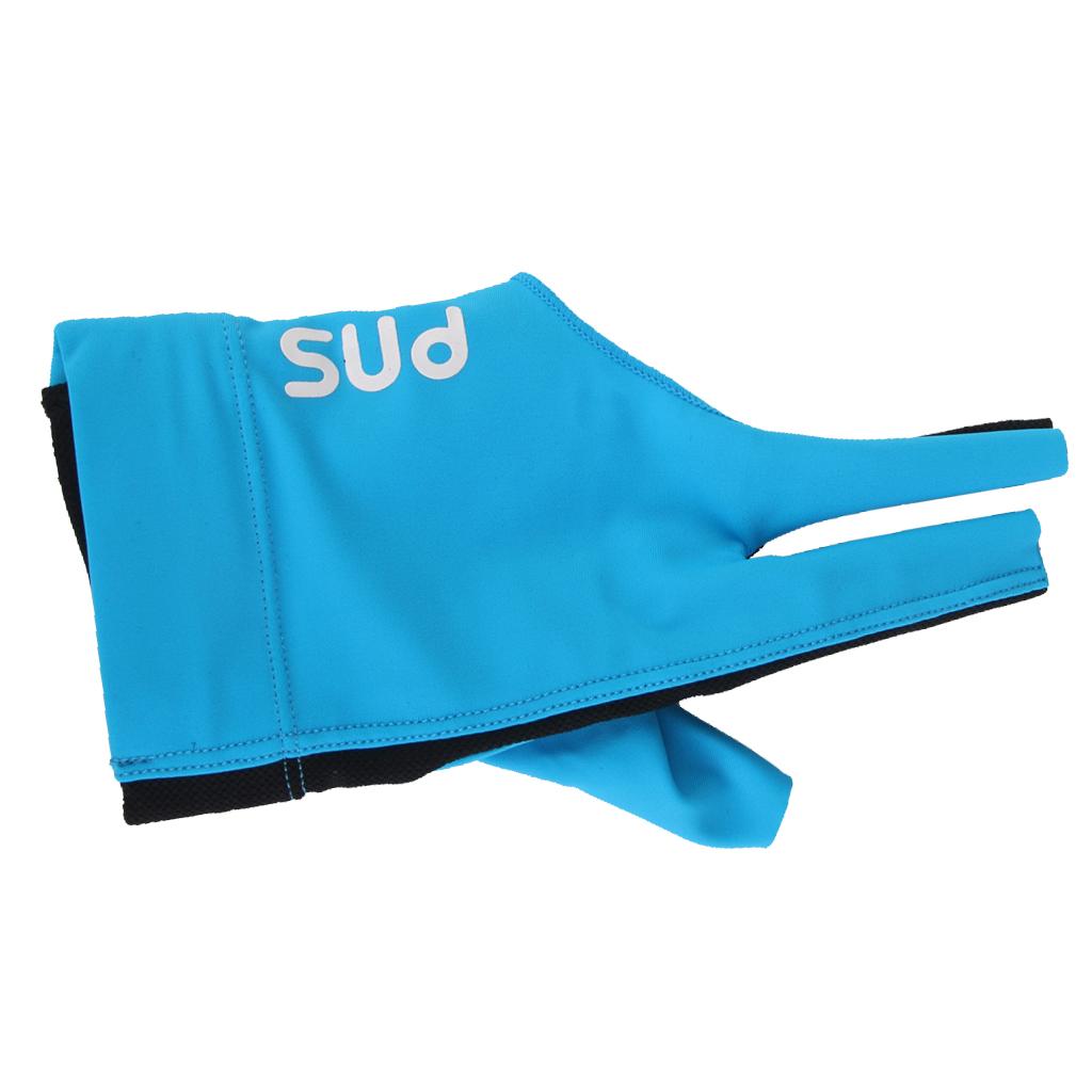 2Pcs Men Women Elastic 3 Fingers Gloves Left Hand for Billiard Pool Snooker Cue Sports